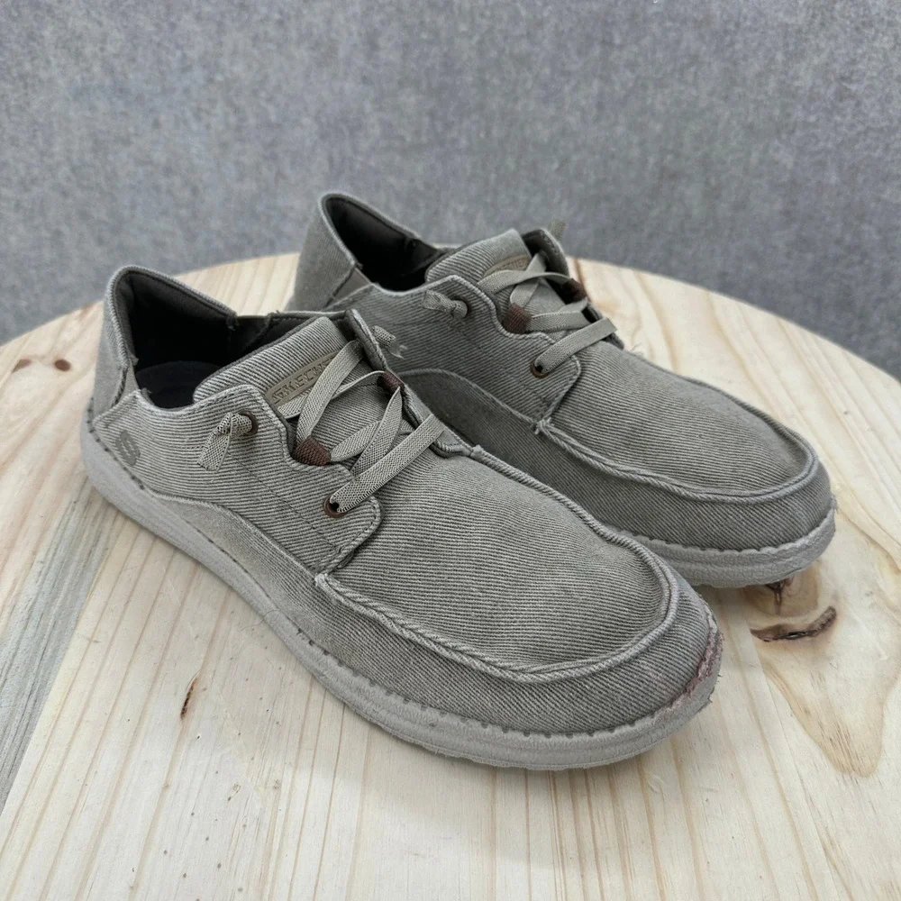 Skechers Melson-Volgo Slip-On Shoes Mens 10 Tan Canvas Casual Loafers 210111